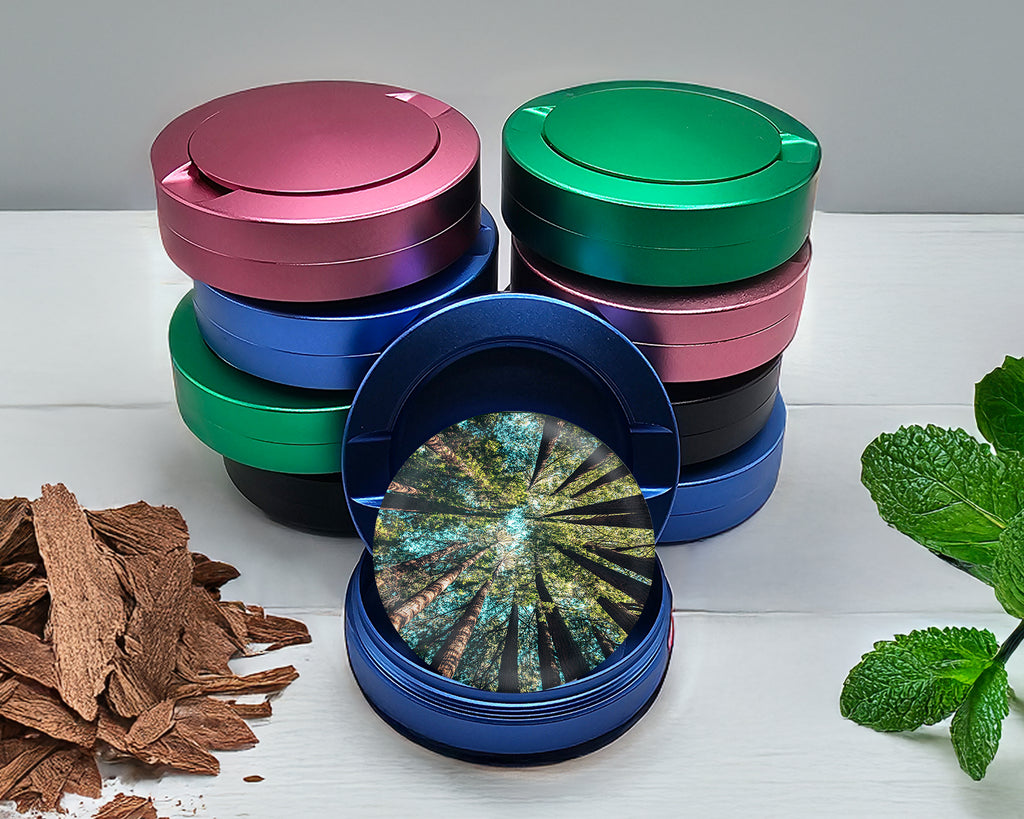 Trees Forest Snus Storage Case Blue