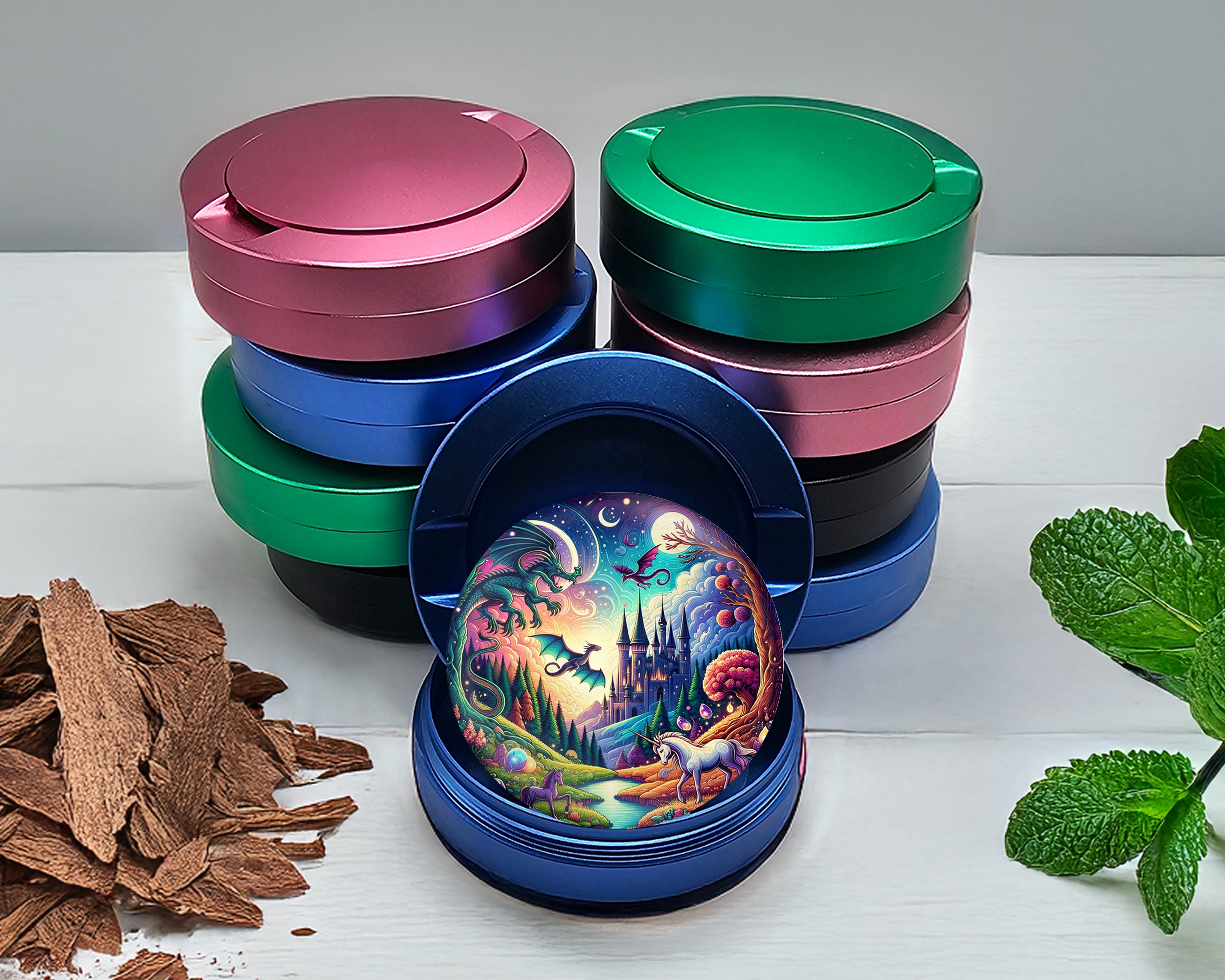 Dragon Mythical Fantasy Snus Storage Case Blue