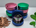 Lunar Phases Cosmic Moth Snus Storage Case Blue