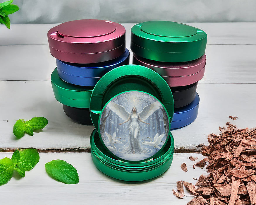Green Winter Swan Queen Angel Snus Storage Case