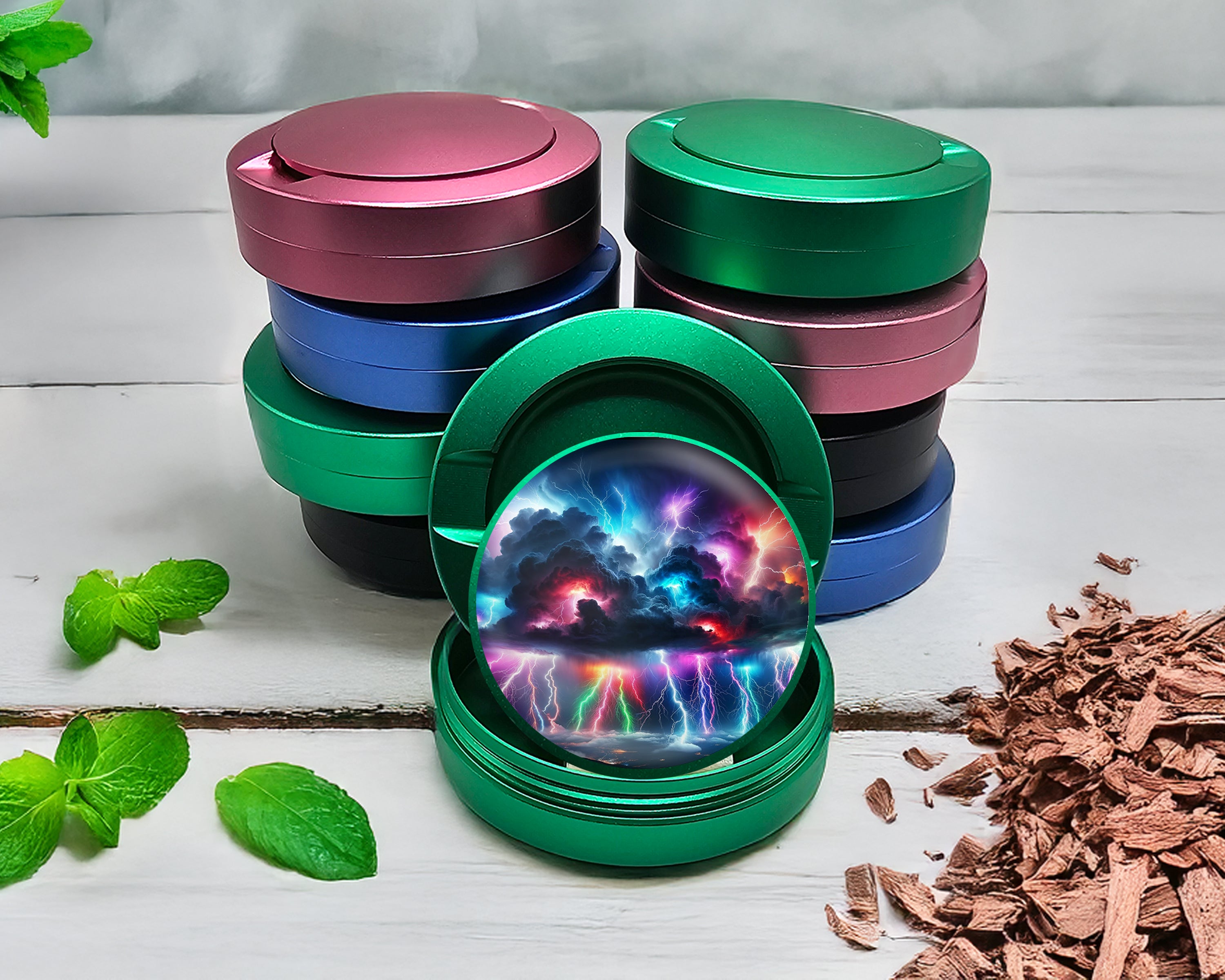 Green Thunderstorm Storm Catcher Snus Storage Case