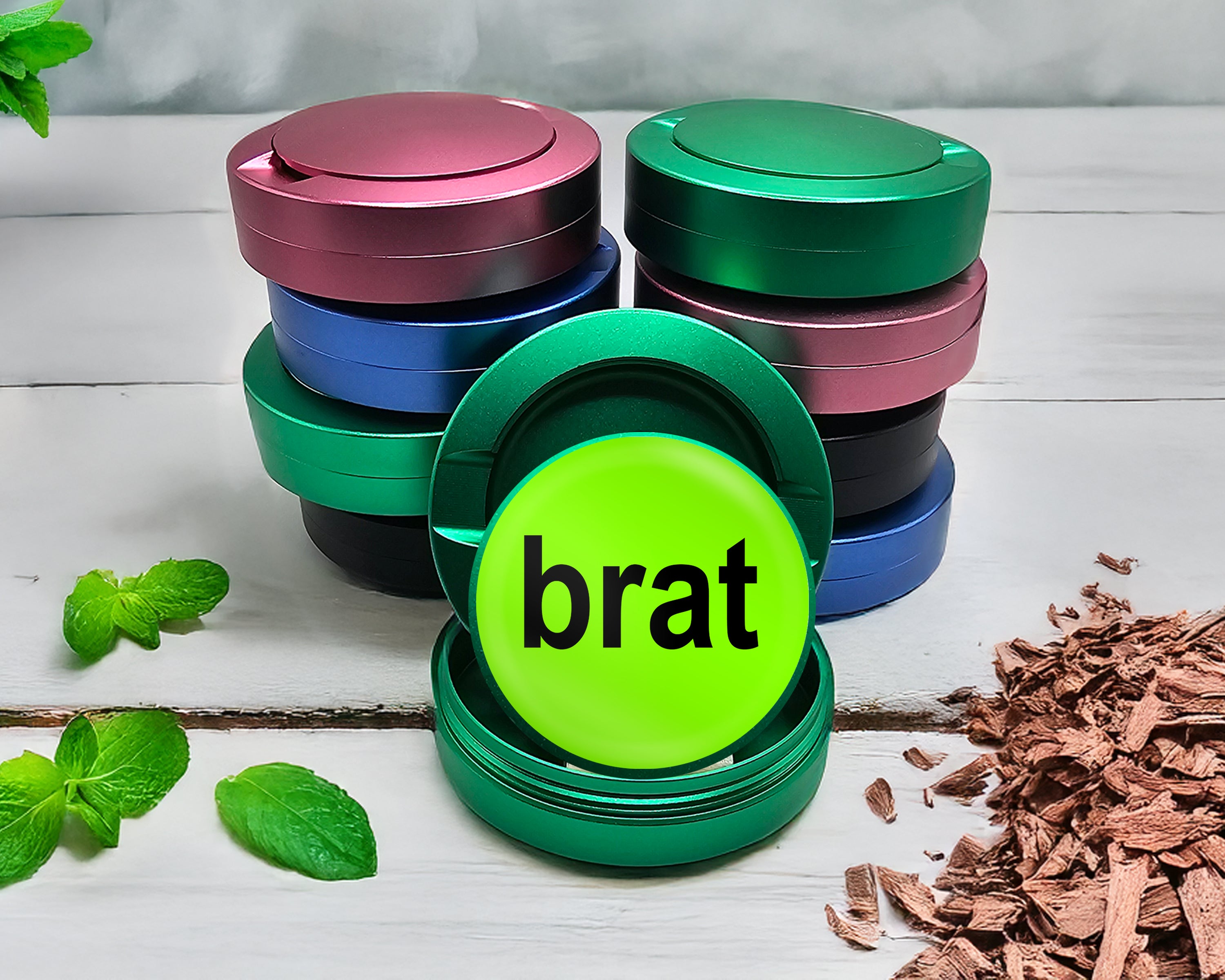 Green Brat Lime Green Grinder Snus Storage Case