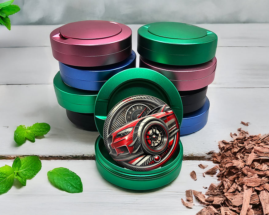 Green Racing Stripes Snus Storage Case
