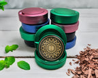 Green Mandala Grinder Black And Gold Snus Storage Case
