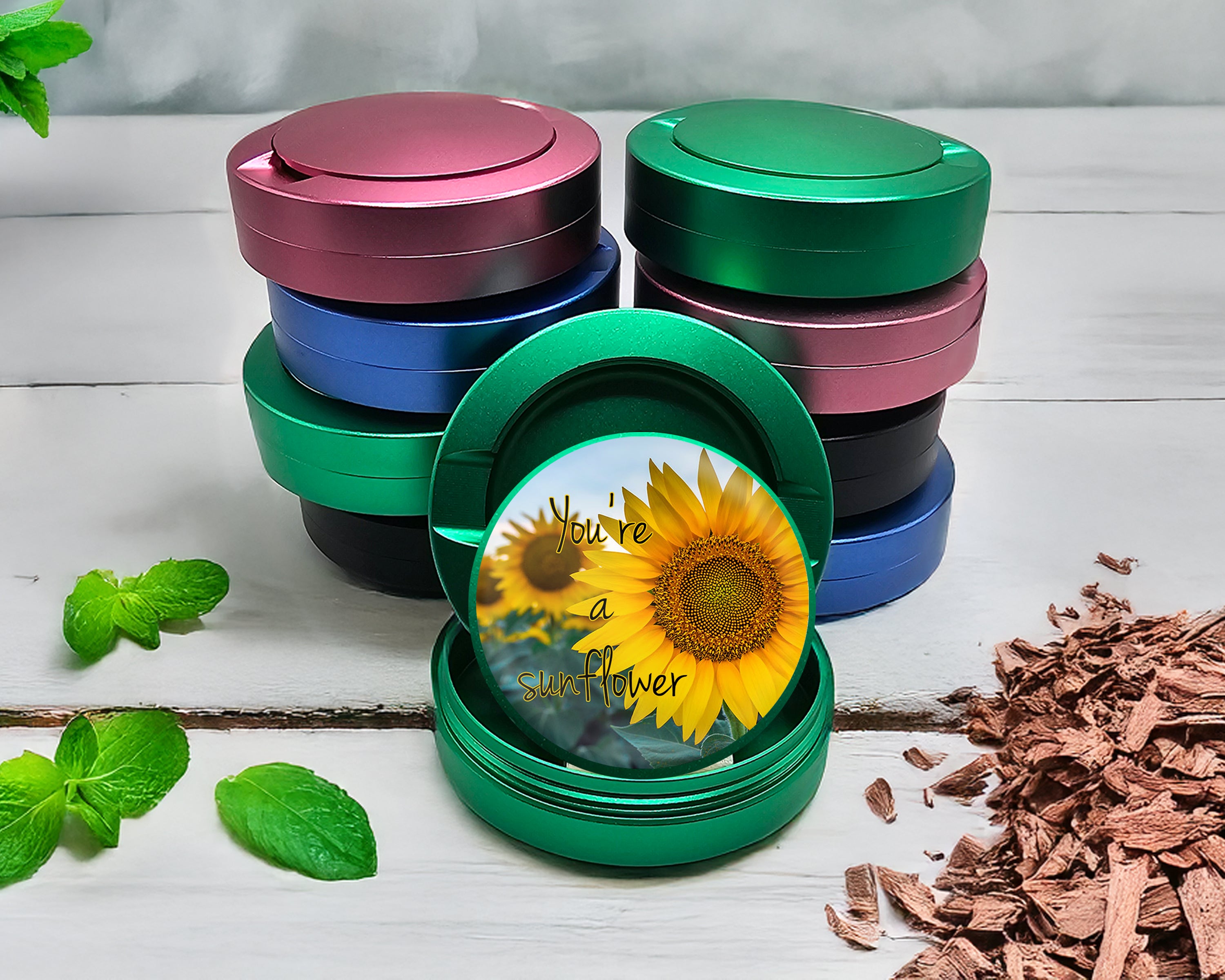 Green You're a Sunflower Snus Storage Case