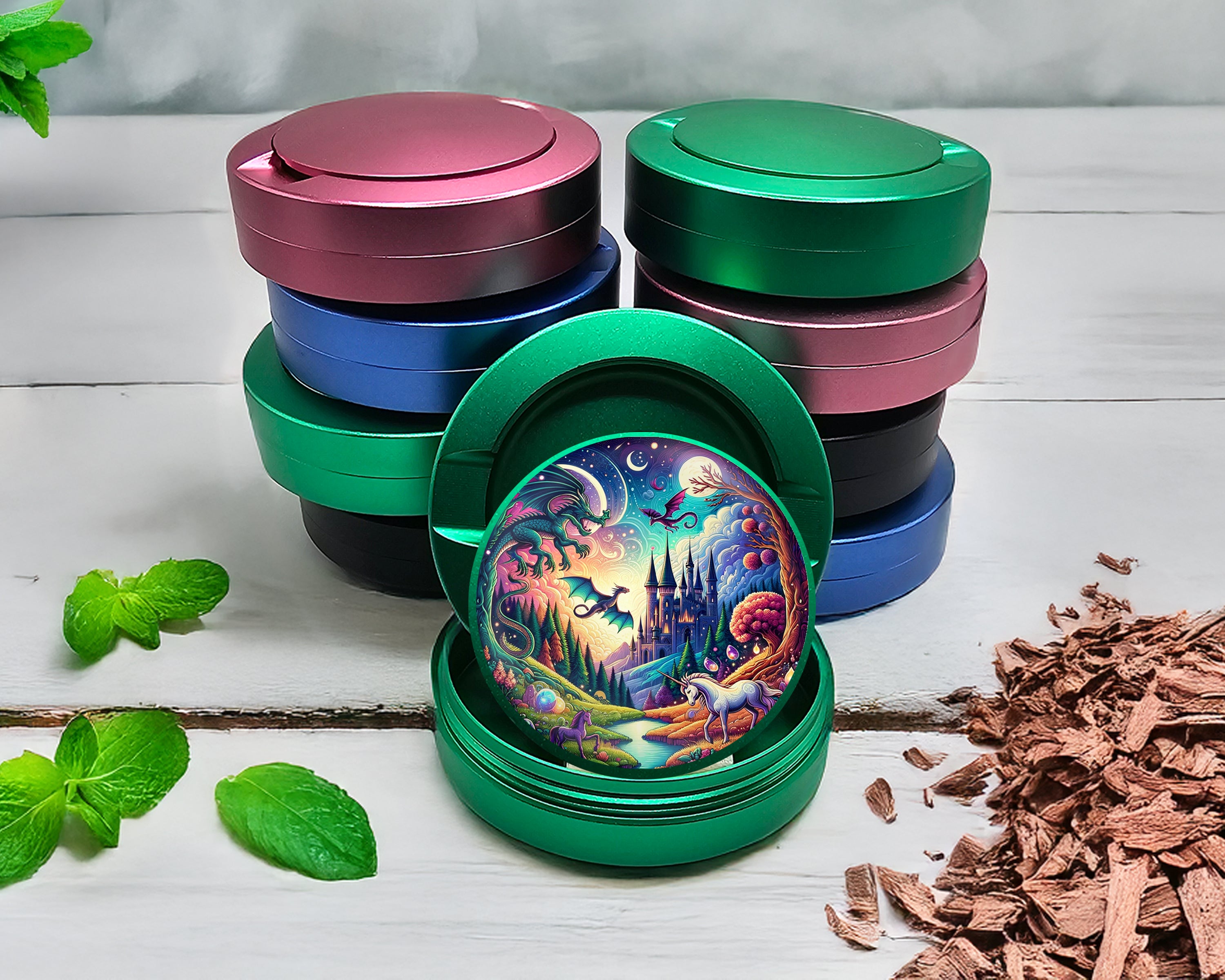 Green Dragon Mythical Fantasy Snus Storage Case