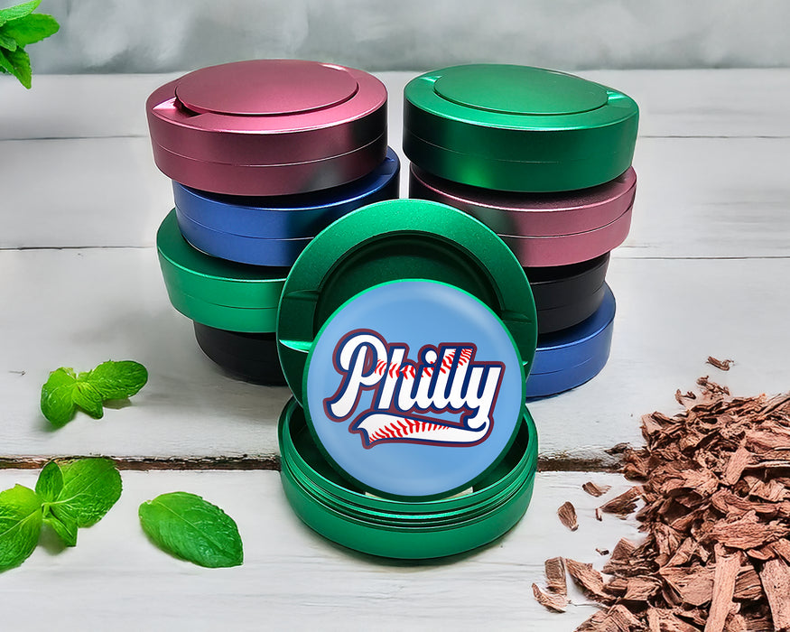 Green Philly Baseball Stitching Zyn Storage Case