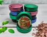 Green Grunge Skull and Rose Flash Art Circle Design Snus Storage Case