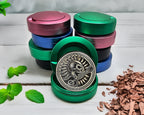 Green Death Metal Skull and Guitar Snus Storage Case