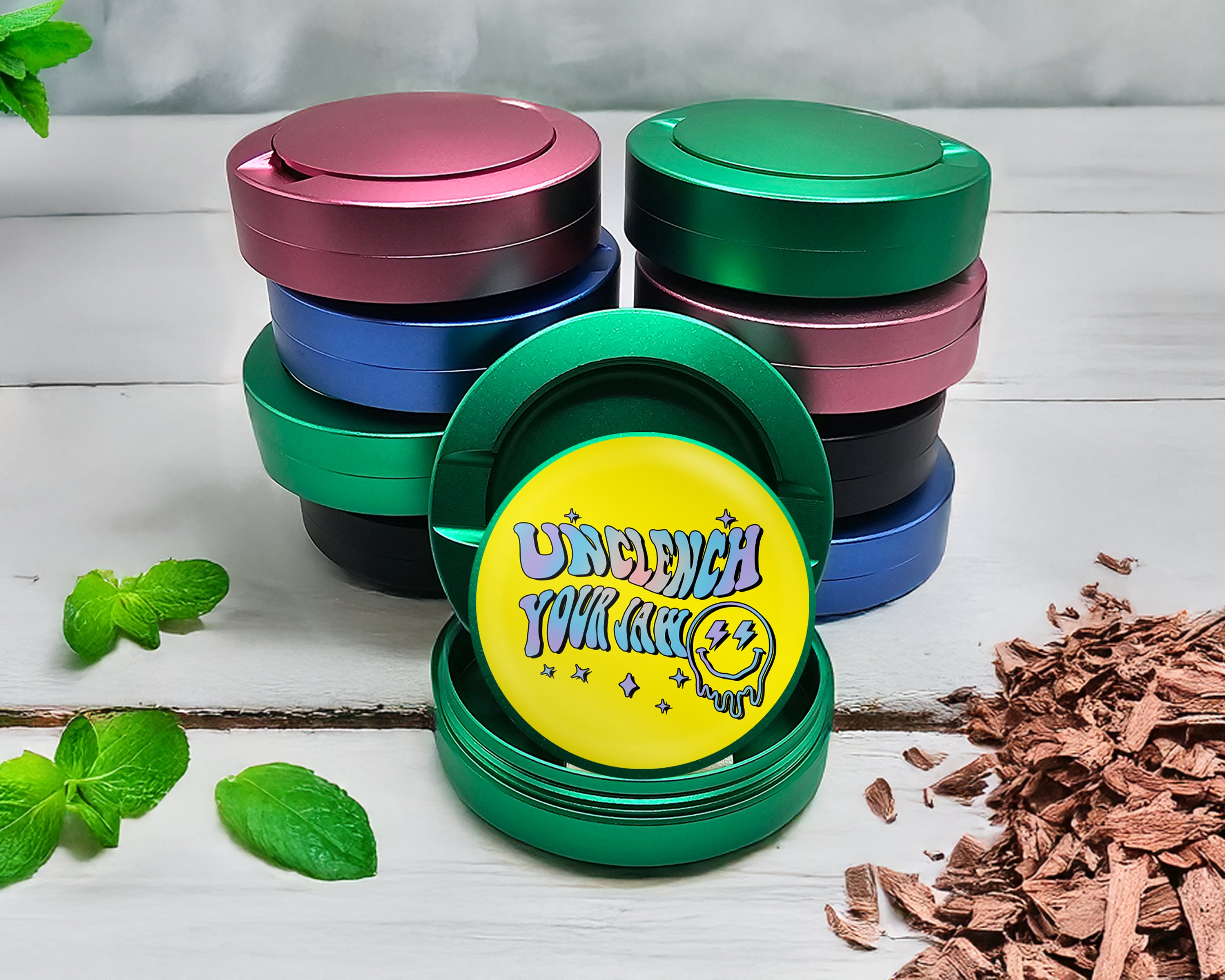 Green Unclench Your Jaw Snus Storage Case