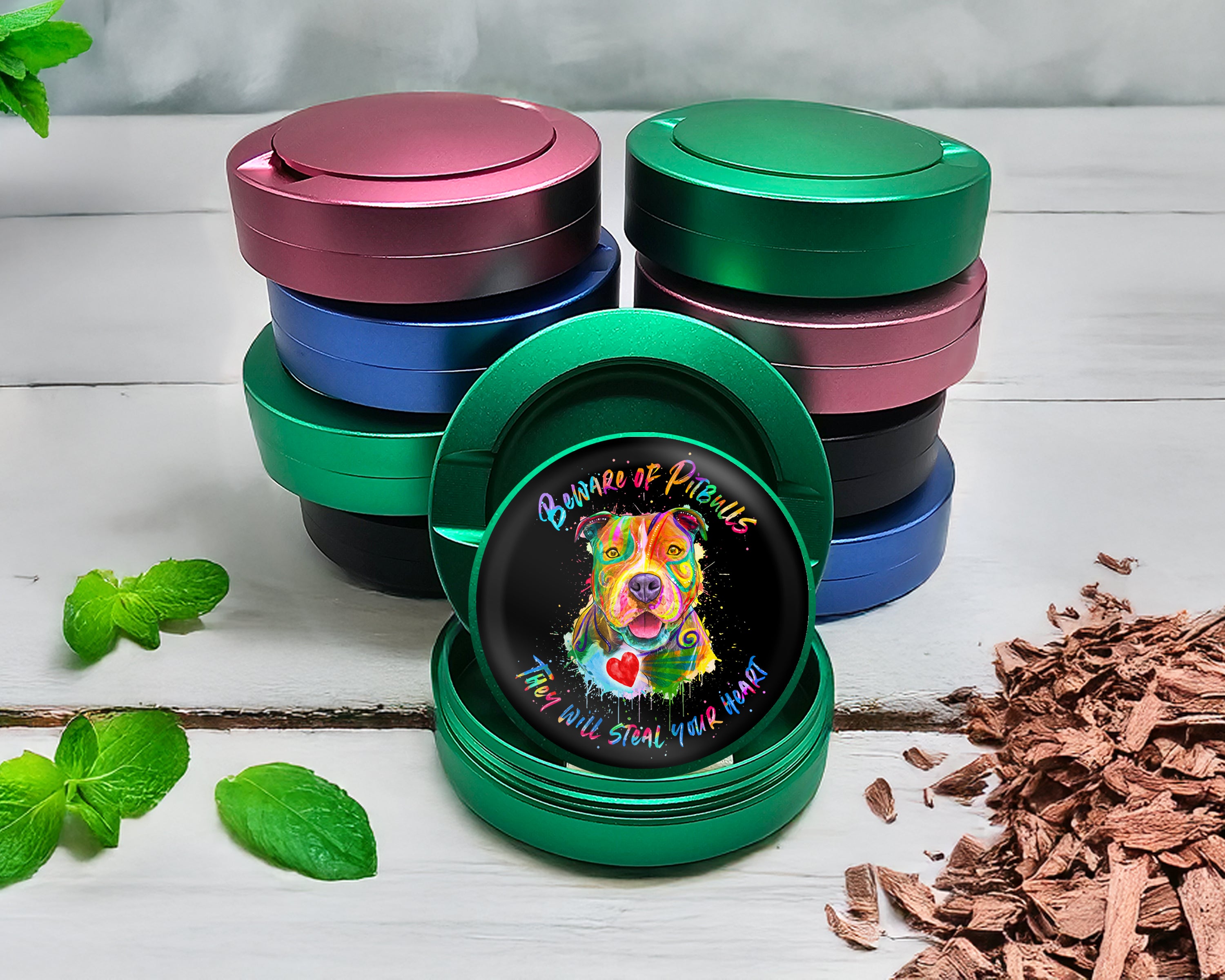 Green Beware Of Pitbulls They Will Steal Your Heart Snus Storage Case