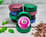 Green Sparkly Pink 8 Ball Cosmic Pool Aesthetic Snus Storage Case