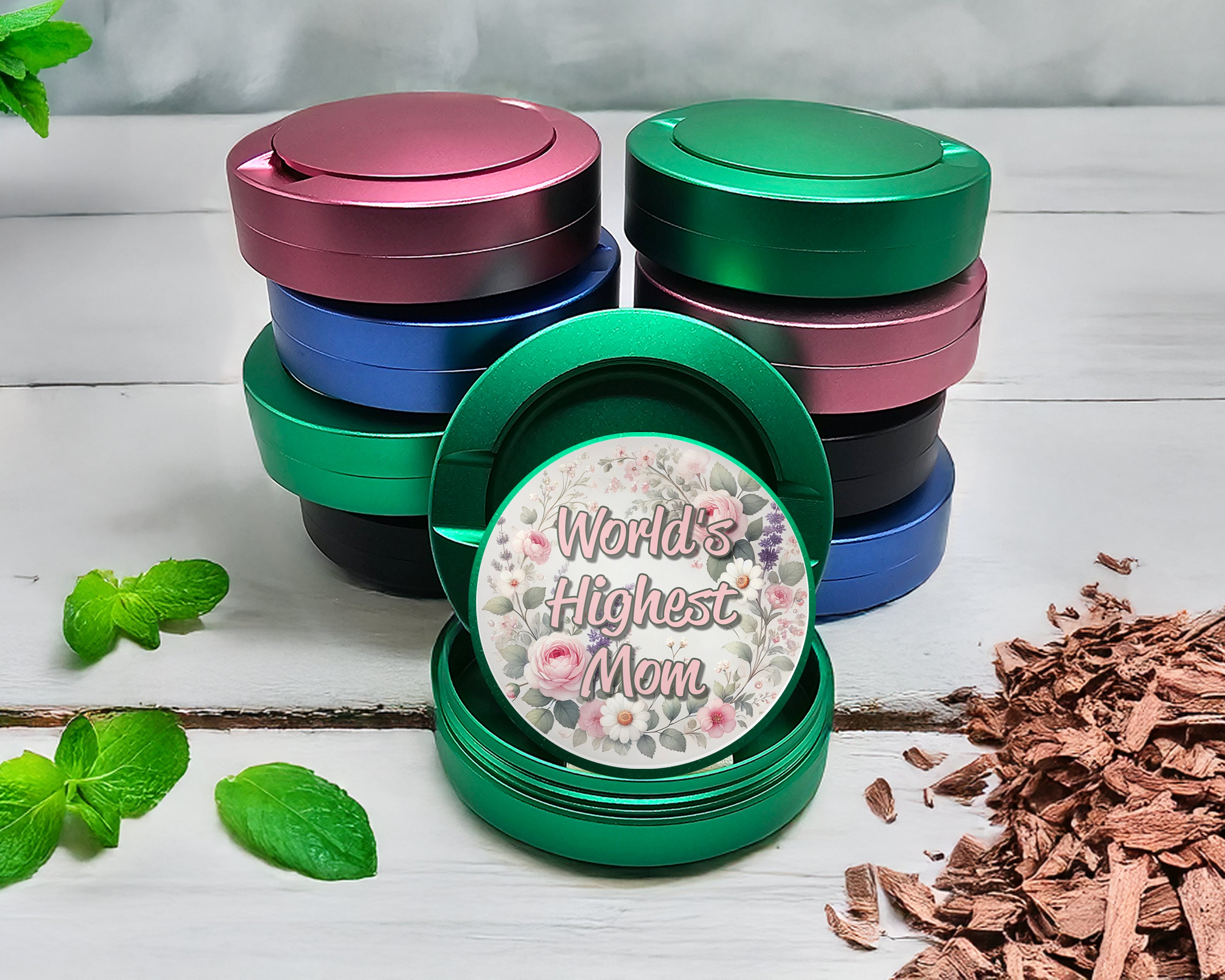 Green World's Greatest Mom Snus Storage Case