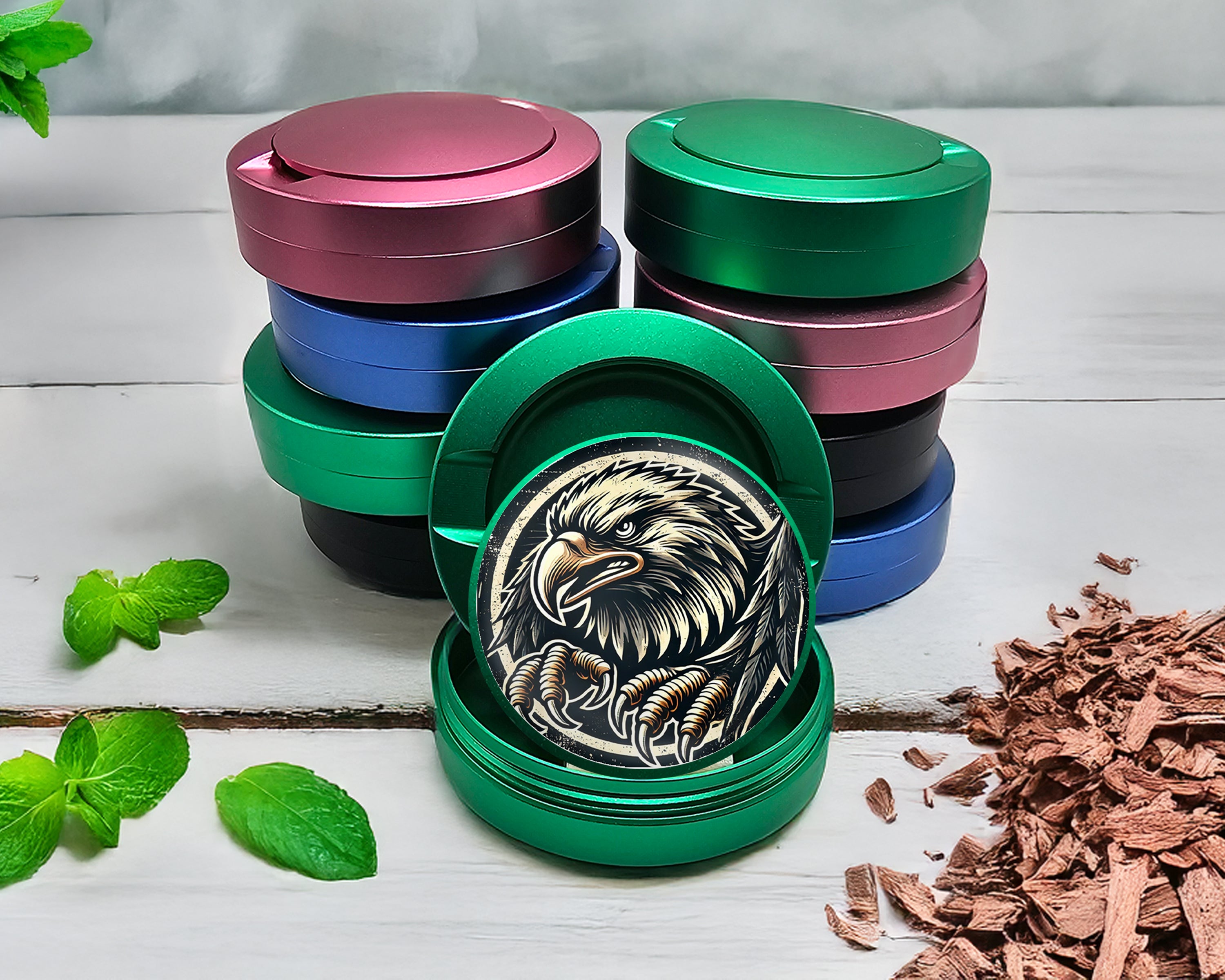 Green American Eagle Power Snus Storage Case