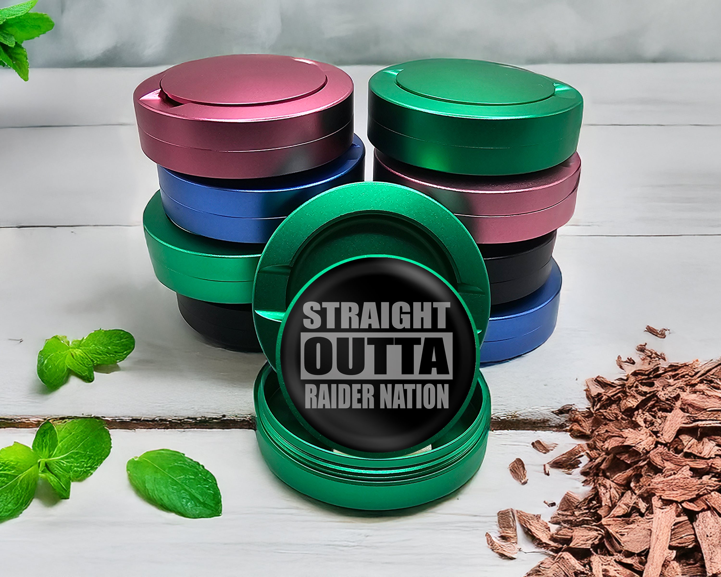 Green Straight Outta Raider Nation Snus Storage Case