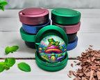 Green Trippy Mushroom Frog Snus Storage Case