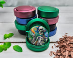 Green Skeleton Grinder Van Gogh Style Snus Storage Case