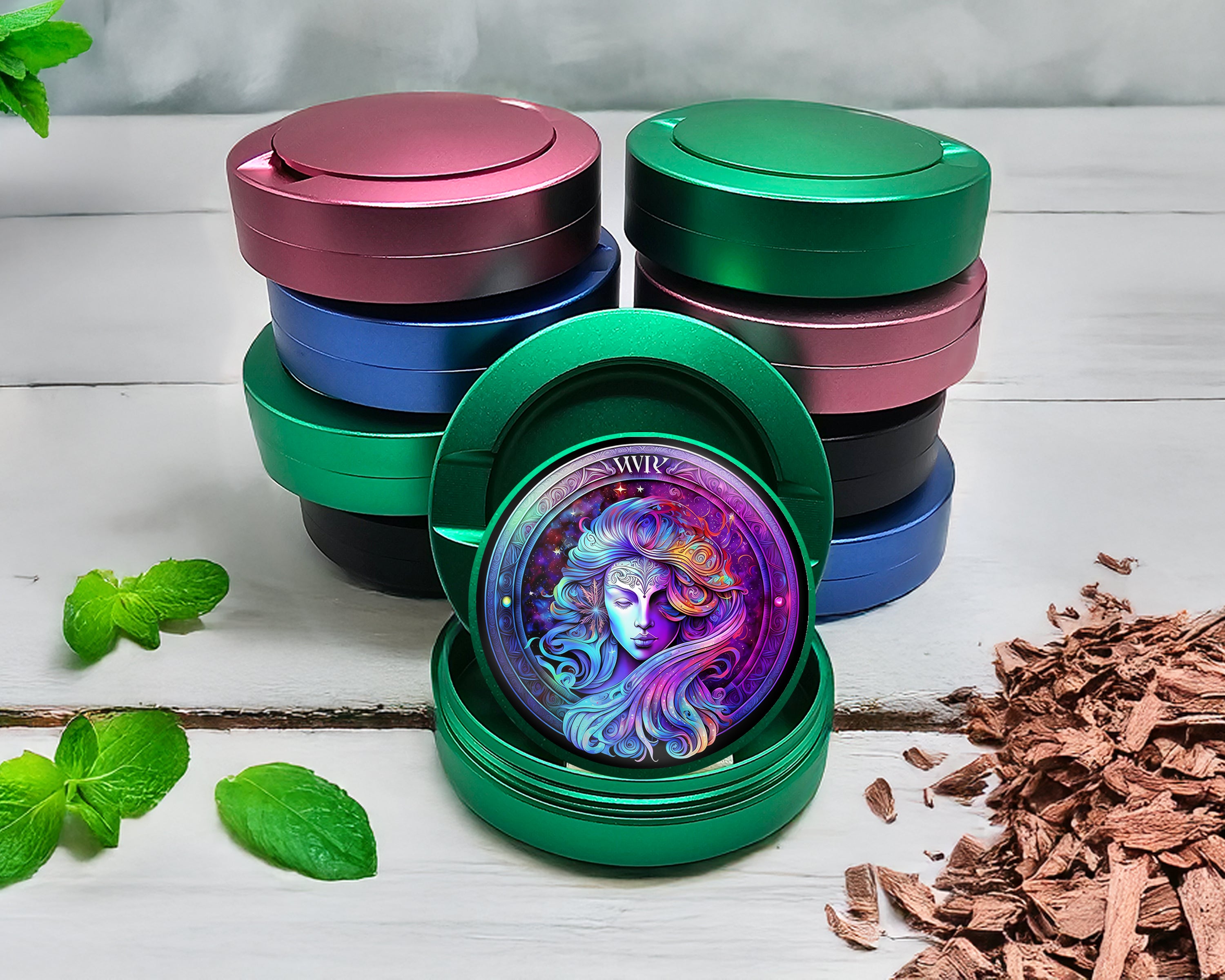 Green Virgo Zodiac Sign Gift Snus Storage Case