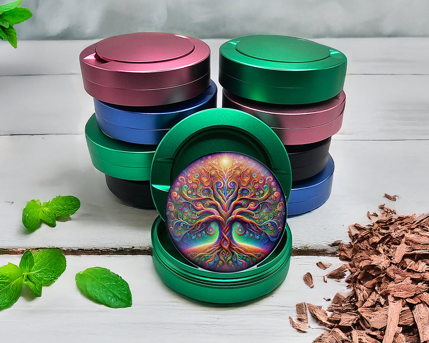 Green Psychedelic Tree Of Life Snus Storage Case