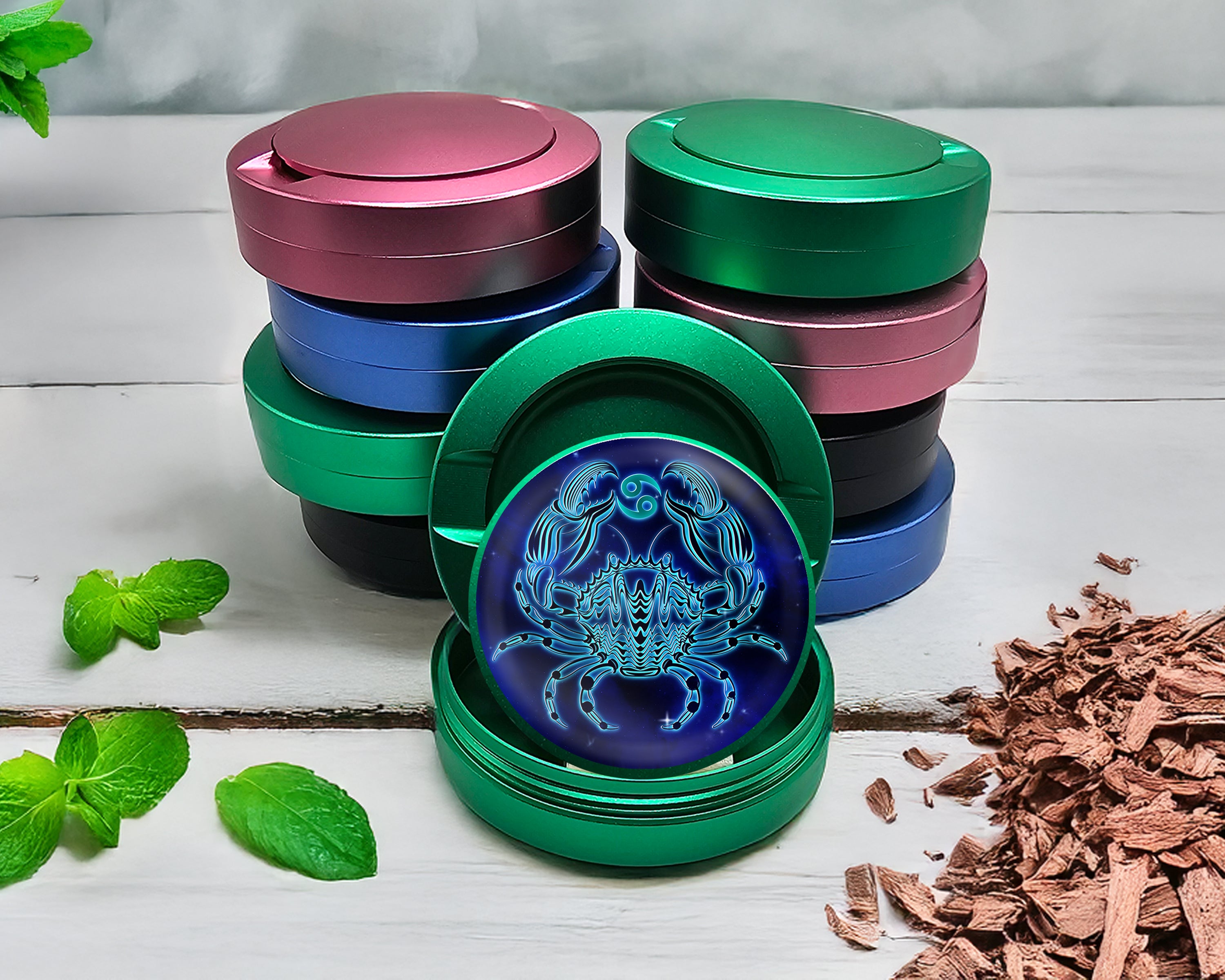 Green Cancer Zodiac Sign Snus Storage Case