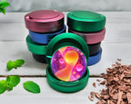 Green Trippy Psychedelic Lava Lamp Glow Design Snus Storage Case