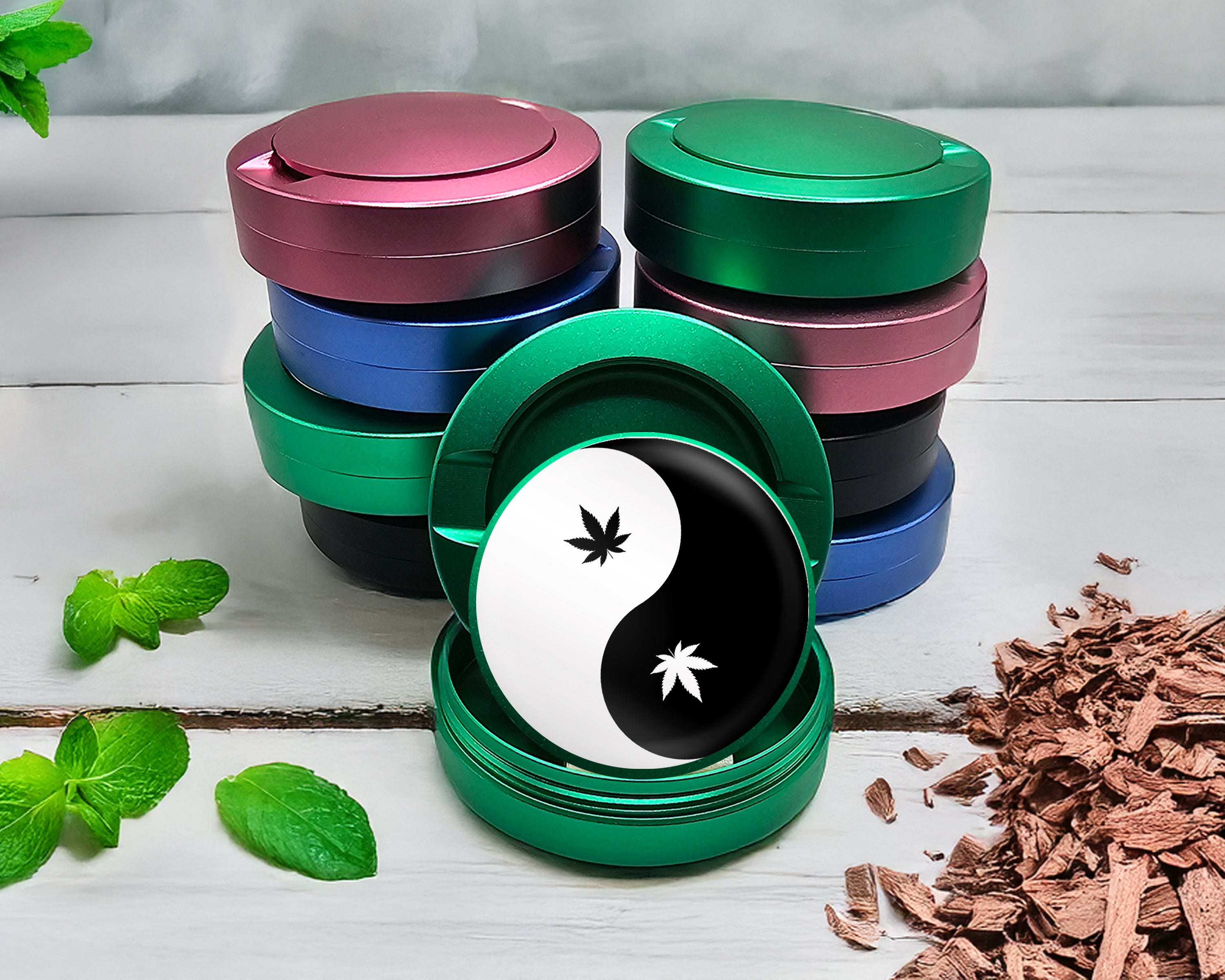 Green Yin Yang  Snus Storage Case