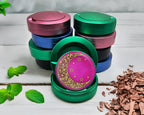 Green Girly Pink Crescent Moon and Stars Snus Storage Case