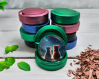 Green Cute Cats Staring At The Night Snus Storage Case