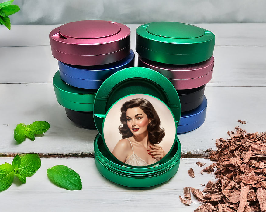 Green Classic Hollywood Pinup Glam Snus Storage Case