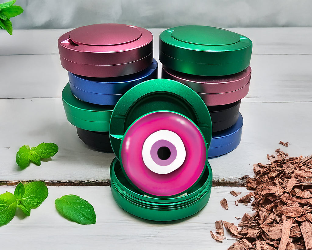 Green Pink Evil Eye Nazar Amulet Snus Storage Case