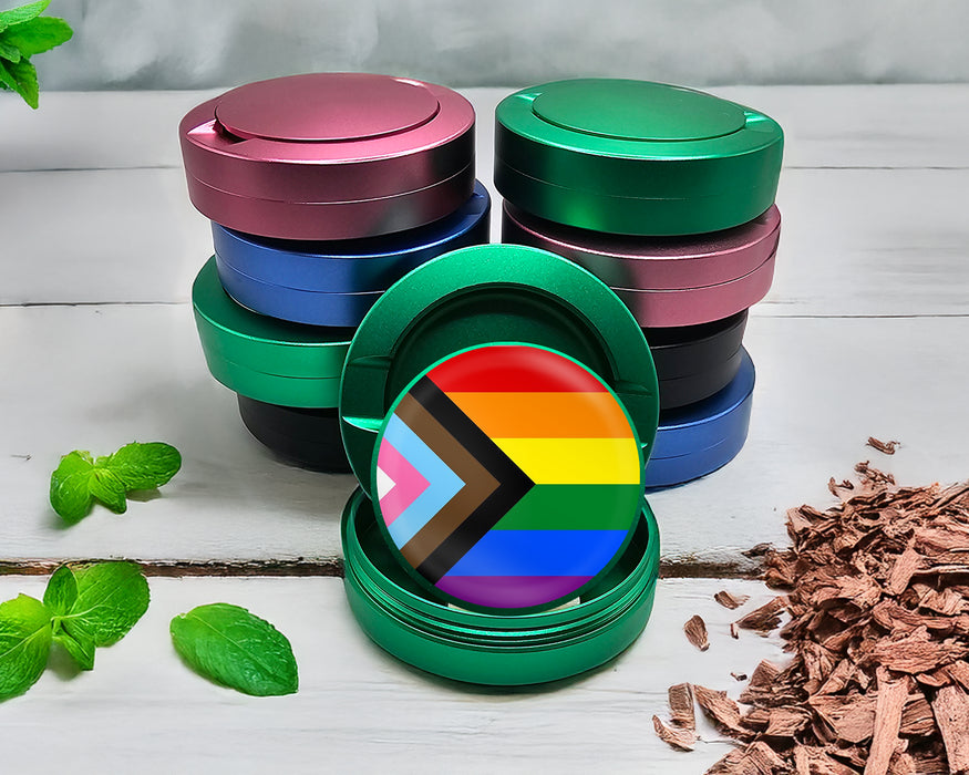 Green Progressive Pride Flag LGBTQ+ Inclusive Snus Storage Case