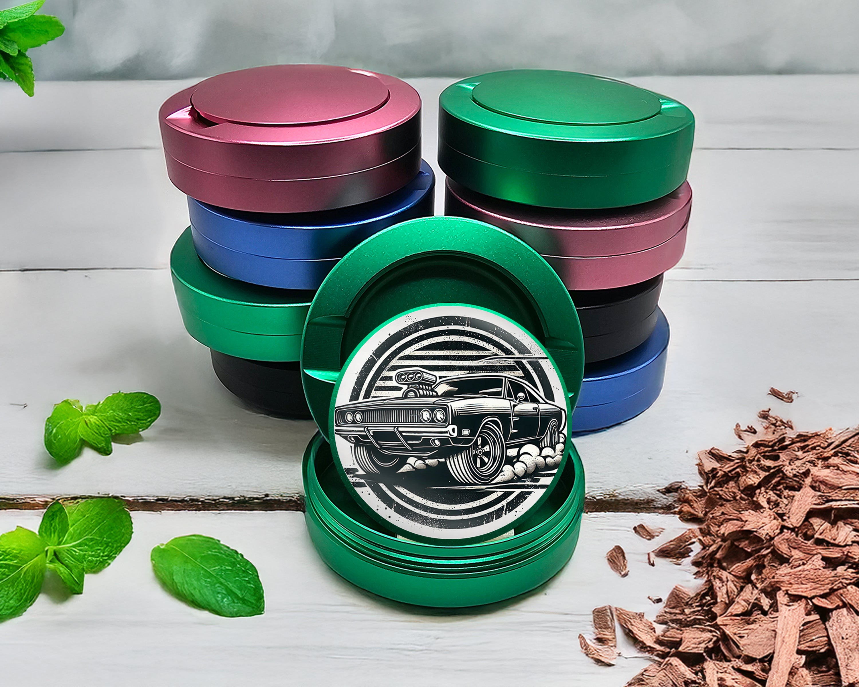 Green Muscle Car Snus Storage Case