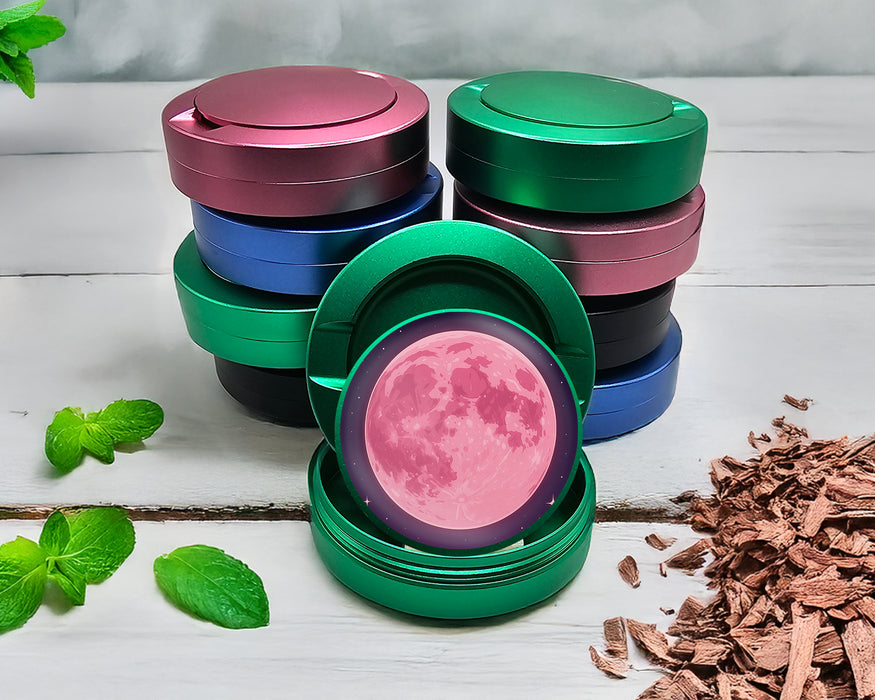 Green Anime Rose Pink Full Moon Aesthetic Snus Storage Case