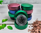 Green Skull & Bones Pentagram Snus Storage Case