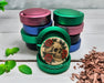 Green Skull with Red Roses Tattoo Flash Style Snus Storage Case
