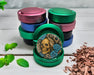 Green Gothic Skull with Roses and Chains Tattoo Aesthetic Snus Storage Case