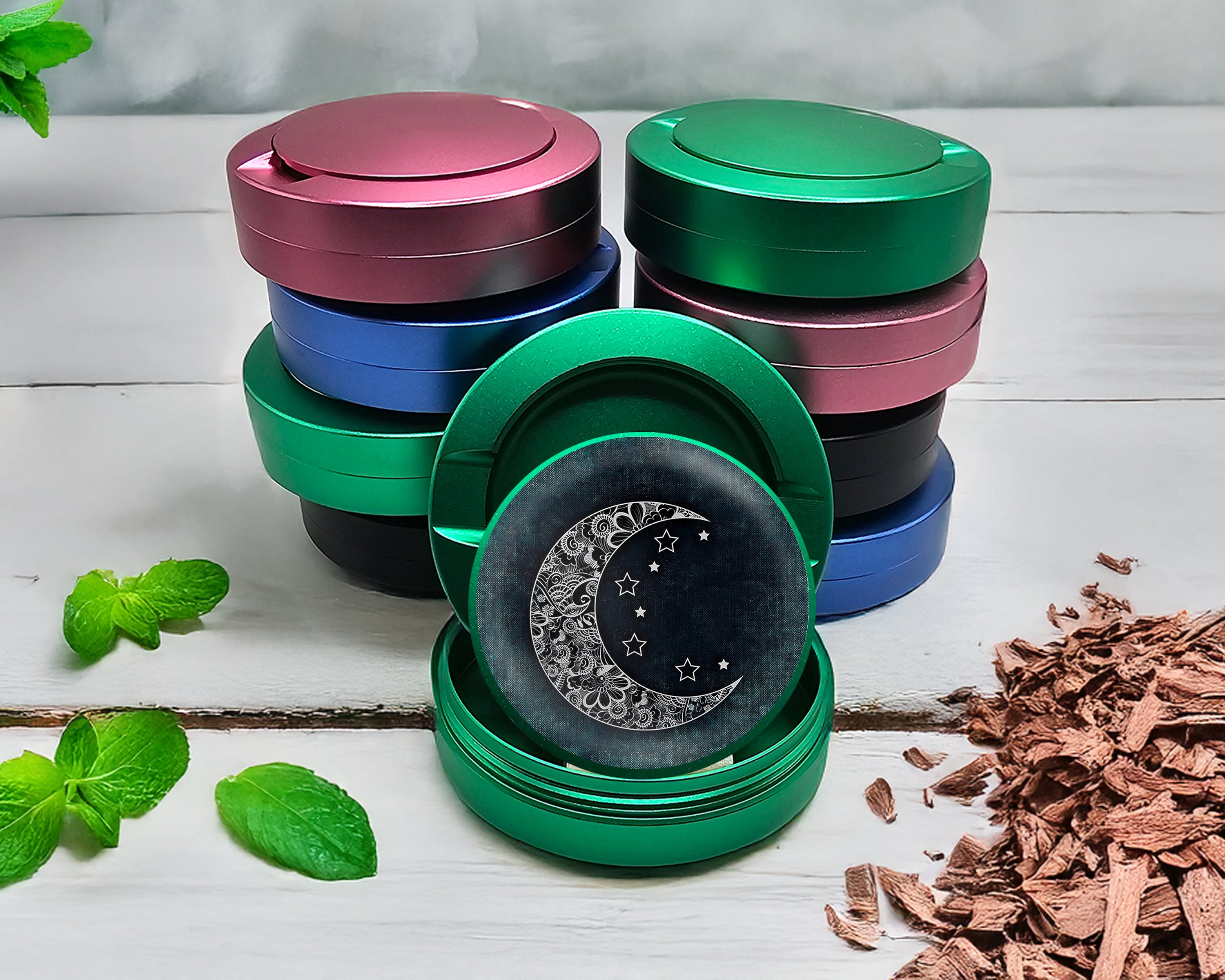 Green Blue Moon Lunar Snus Storage Case