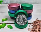 Green Viking Warrior Helmet Snus Storage Case