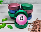 Green Soft Pink 8 Ball Retro Vibe Pool Hall Style Snus Storage Case