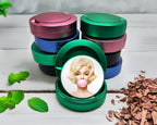 Green Marilyn Monroe with Pink Bubble Gum Snus Storage Case