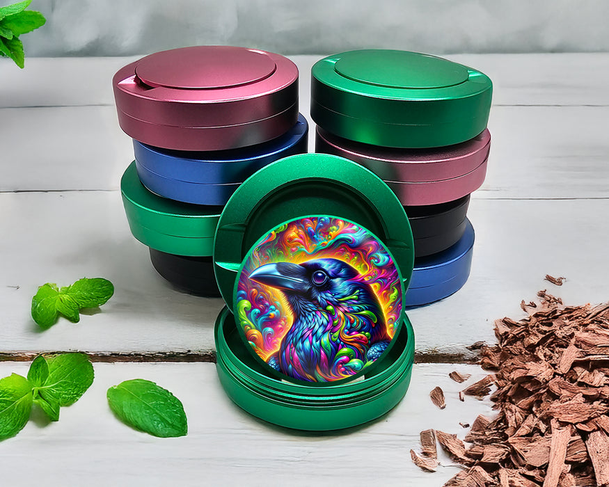 Green Trippy Raven Snus Storage Case