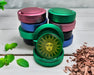 Green Golden Intricate Sun Snus Storage Case