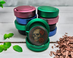 Green Dark Skull with Red Roses Gothic Ink Style Snus Storage Case