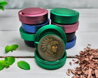 Green Ancient Mayan Warrior Medallion Art Snus Storage Case