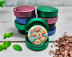 Green Happy Flower Power Snus Storage Case