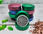 Green Nordic Compass Rune Emblem Snus Storage Case