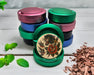 Green Classic Skull and Roses Flash Tattoo Design Snus Storage Case