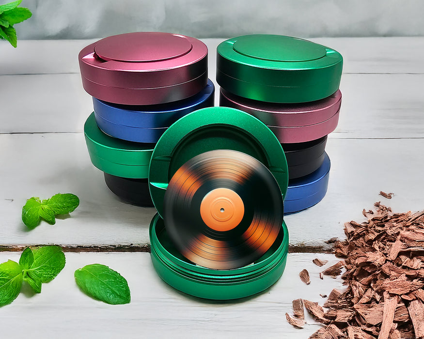 Green Orange Vinyl Record Zyn Storage Case