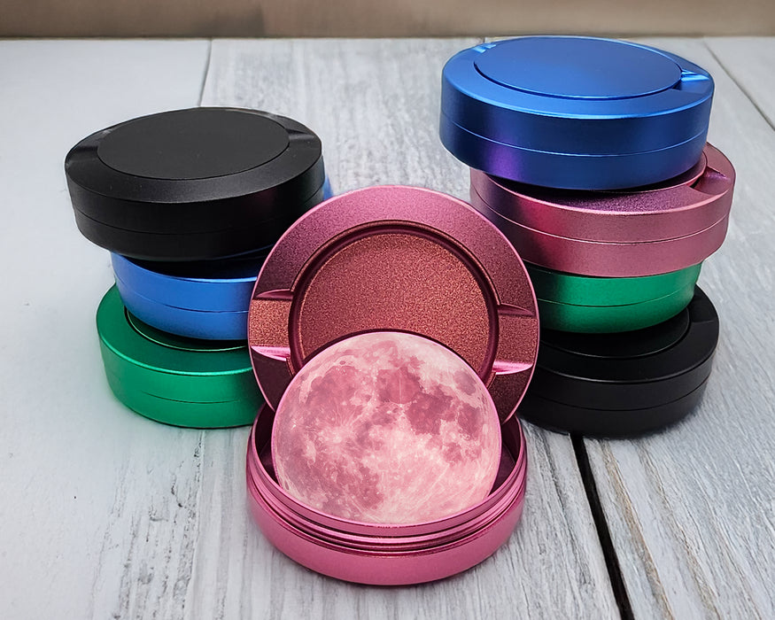 Soft Pink Moon Boho Celestial Vibes Snus Storage Case Pink