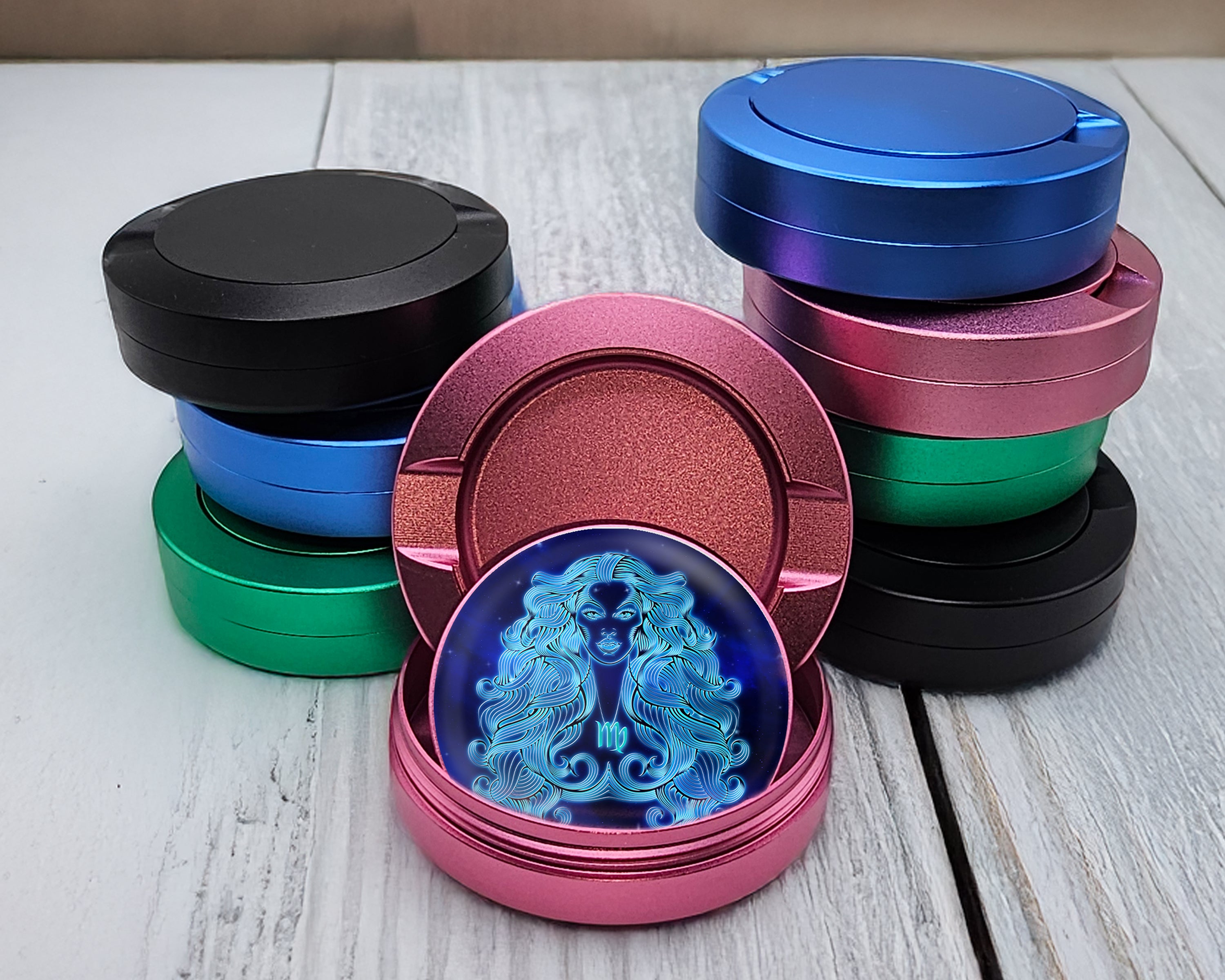 Virgo Zodiac Sign Snus Storage Case Pink